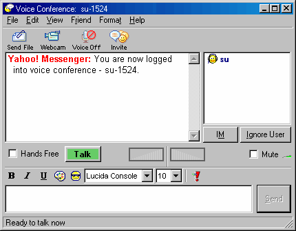 Voice conference window, waiting for the user to accept, it means the user is invisible.